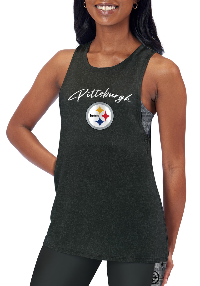 Pittsburgh Steelers Women's Camo Tie Front Tank