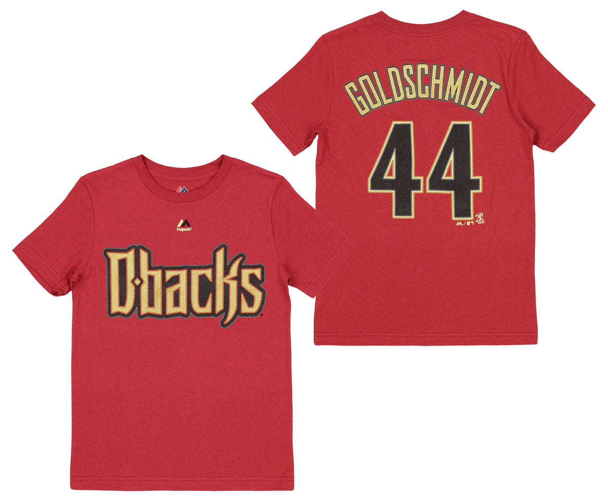 Majestic Baseball MLB Obacks 44 Jersey Black Red T-shirt Tee 