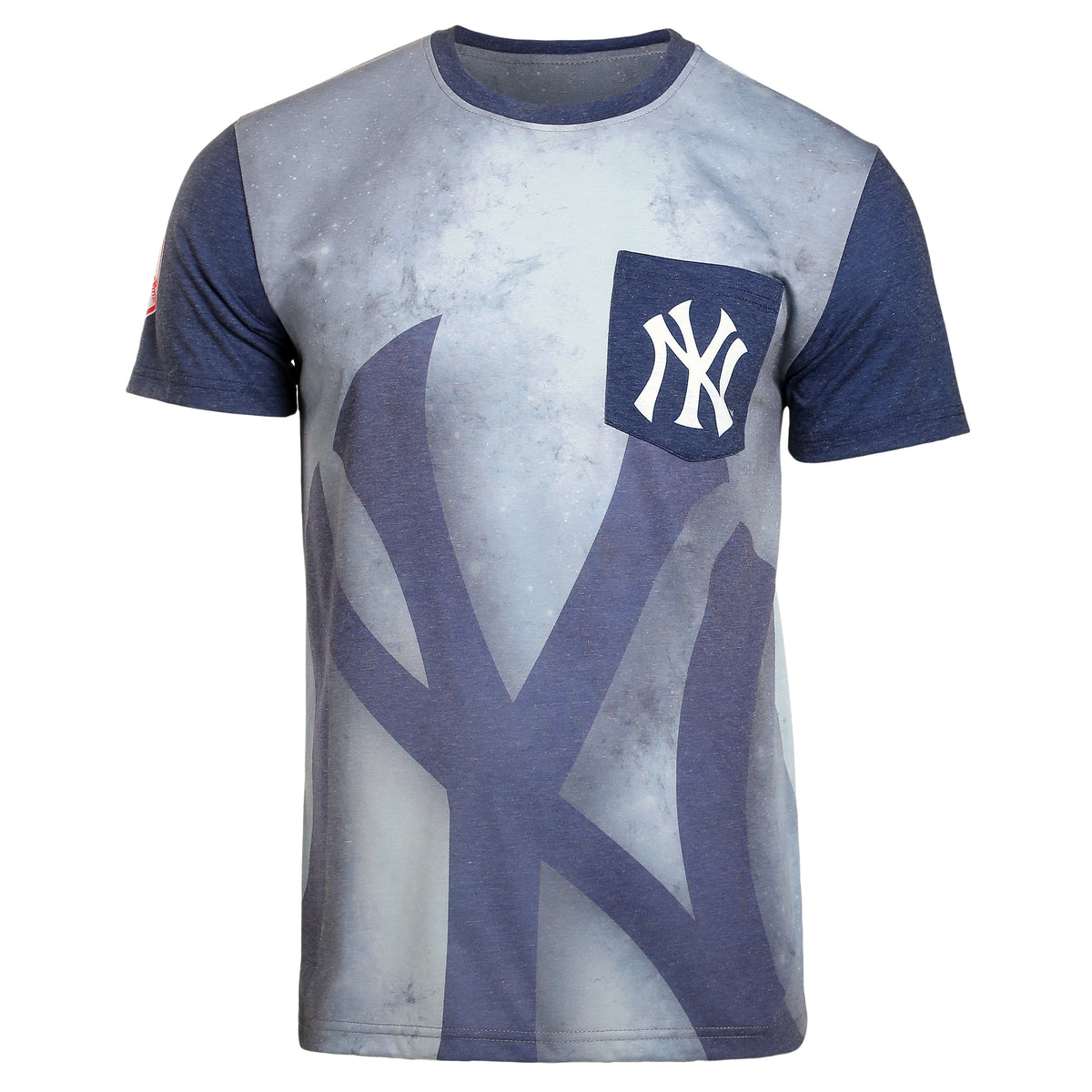 MLB Men's New York Yankees Big Logo Tank Top Shirt, Navy/Gray - Medium