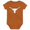 Outerstuff NCAA Infant Unisex Texas Longhorns Born to Be 3-Pack Bodysuit Set