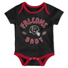 Outerstuff NFL Infant Atlanta Falcons Champ 3-Pack Bodysuit Set