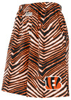 Zubaz NFL Adult Unisex Z88 Zebra Short for Men and Women, Cincinnati Bengals