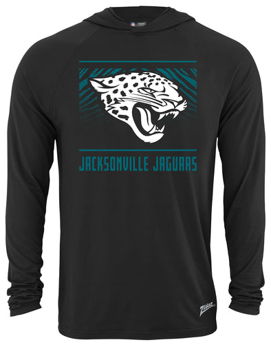 Zubaz NFL Men's Light Weight Team Color Hoodie, Alternate Tunnel Logo, Jacksonville Jaguars