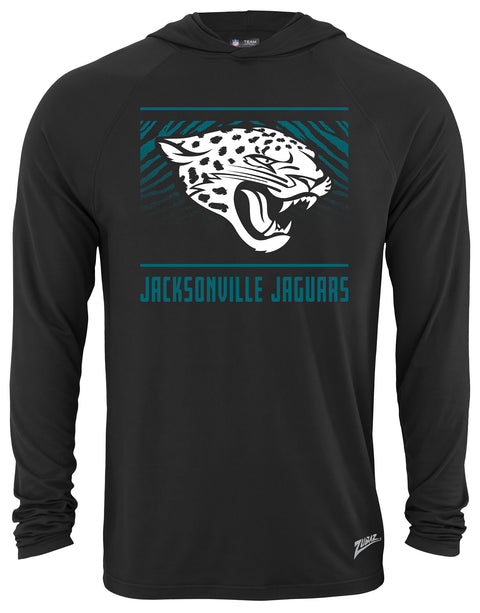Zubaz NFL Men's Light Weight Team Color Hoodie, Alternate Tunnel Logo, Jacksonville Jaguars