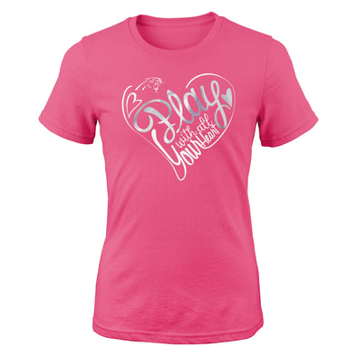 Outerstuff NFL Youth Girls Carolina Panthers All Your Heart Shirt