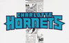 FISLL NBA Men's Charlotte Hornets Comic Book Newspaper Print Hoodie, White