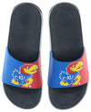 FOCO NCAA Men's Kansas Jayhawks Cropped Big Logo Raised Slides