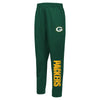 Outerstuff NFL Men's Green Bay Packers Side Line Elastic Tech Joggers