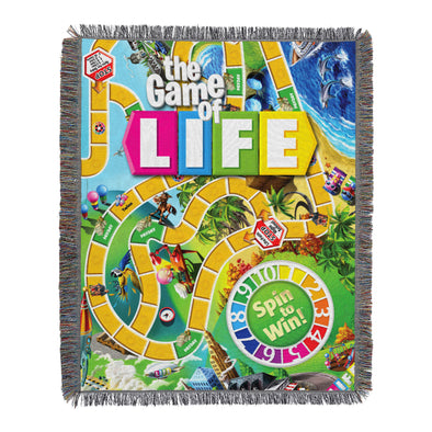 Northwest X Hasbro The Game Of Life Woven Tapestry Throw With Fringes, 48" x 60"