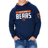 Zubaz NFL Men's Light Weight Team Color Hoodie With 3 Tone Zebra Lined Hood, Great Play Logo, Chicago Bears