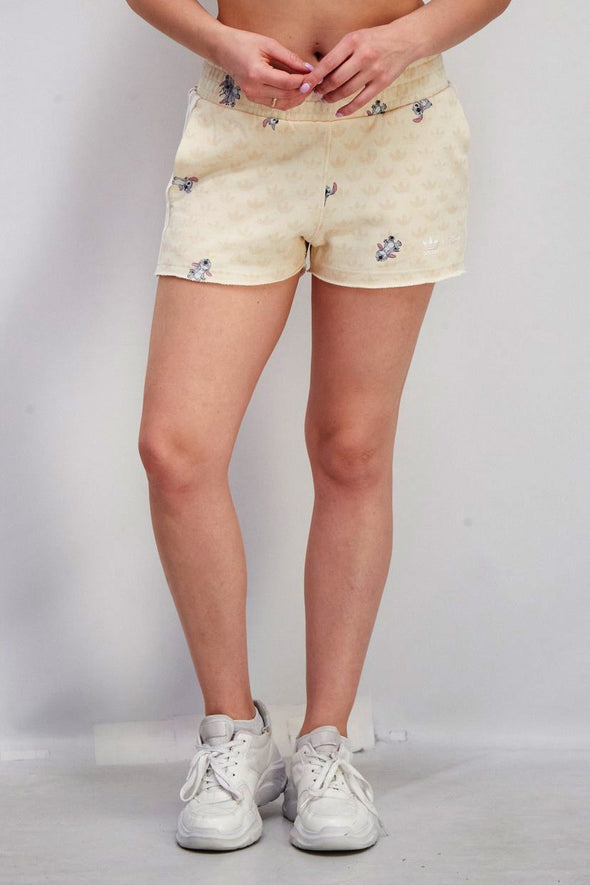 Adidas Originals X Disney Women's Lilo & Stitch Shorts, Wonder White