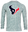 Zubaz NFL Men's Light Weight All Over Post Gray Tonal Hoodie, With Primary Logo, Houston Texans