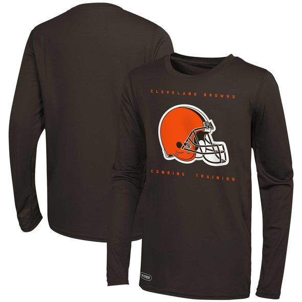 Outerstuff NFL Men's Cleveland Browns Side Drill Long Sleeve Shirt