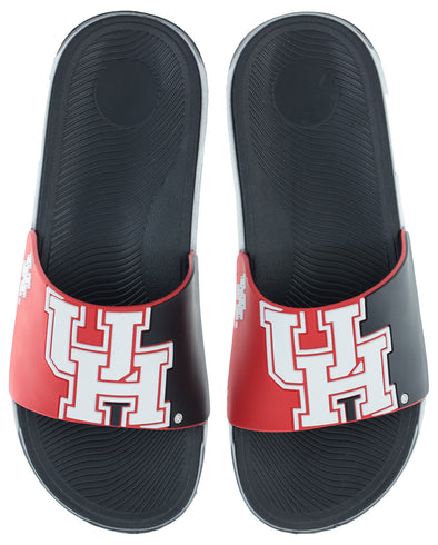 FOCO NCAA Men's Houston Cougars Cropped Big Logo Raised Slides