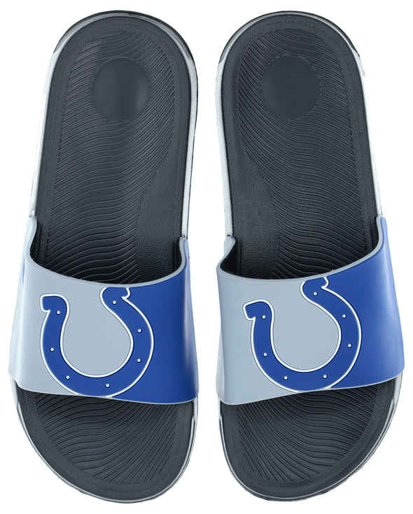 FOCO NFL Men's Indianapolis Colts Cropped Big Logo Raised Slides