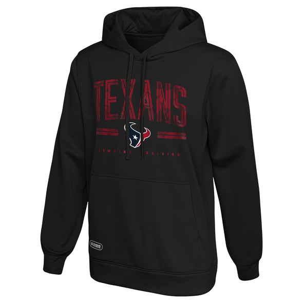 Outerstuff NFL Men's Houston Texans Coin Toss Pull Over Fleece Hoodie, Black