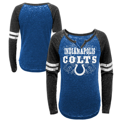 Outerstuff NFL Youth Girls Indianapolis Colts Burnout Long Sleeve Tee