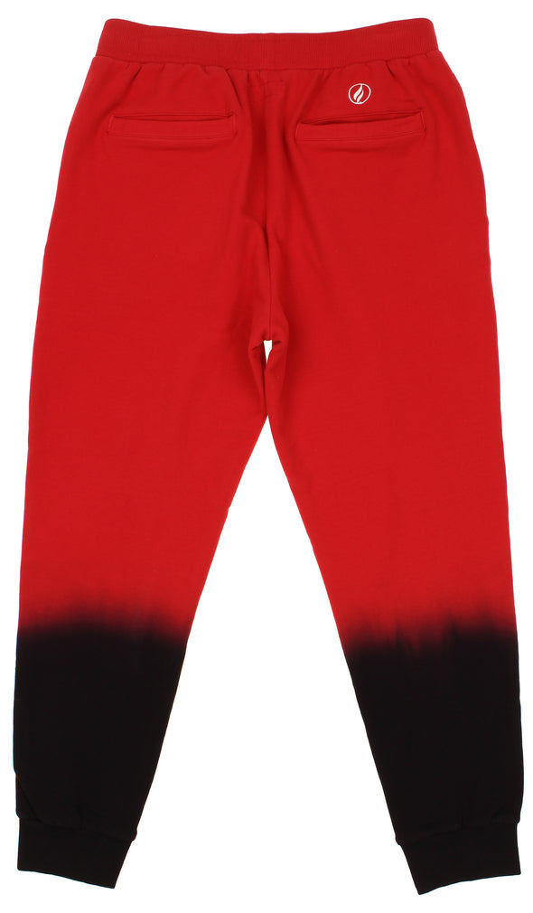 FISLL NBA Men's Chicago Bulls Black Dipdye Jogger, Red