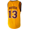 Original Retro Brand NCAA Men's Arizona State Sun Devils #13 James Harden Tackle Twill Jersey, Gold