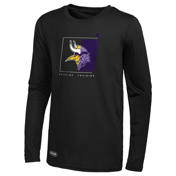 Outerstuff NFL Men's Minnesota Vikings Too Tough Long Sleeve Dri-Tek T-Shirt