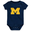 Outerstuff NCAA Infant Unisex Michigan Wolverines Born to Be 3-Pack Bodysuit Set