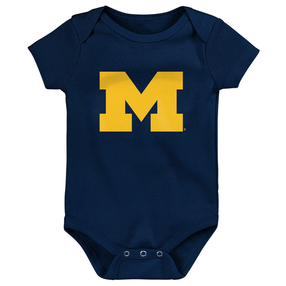 Outerstuff NCAA Infant Unisex Michigan Wolverines Born to Be 3-Pack Bodysuit Set