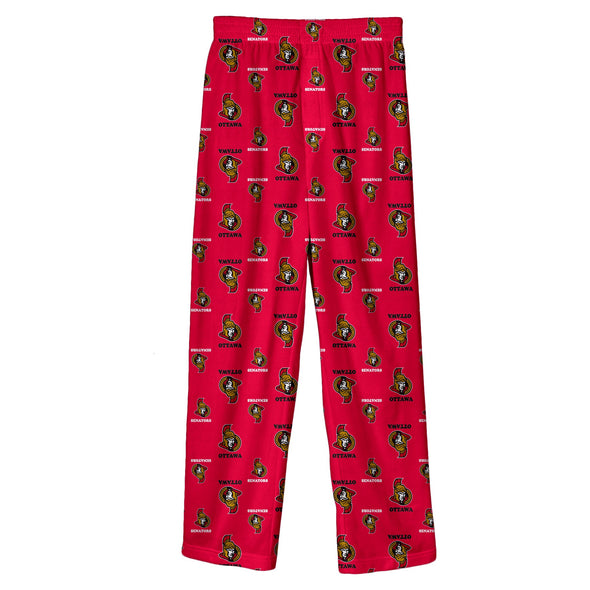 Outerstuff NHL Youth Boys Ottawa Senators Printed Logo Pajama Lounge Pants