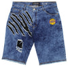 FISLL NBA Men's Los Angeles Lakers Knee Length Shorts - Blue