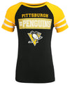 Outerstuff NHL Youth Girls Pittsburgh Penguins Jersey Striped Logo T-Shirt
