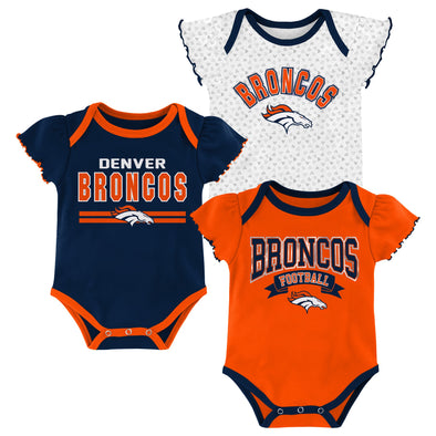 Outerstuff NFL Infant Denver Broncos Cute 3-Pack Bodysuit