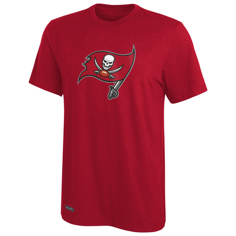 Outerstuff NFL Men's Tampa Bay Buccaneers Primary Stadium Logo Tee, Red