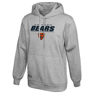 Outerstuff NFL Men's Chicago Bears Stated Pullover Fleece Hoodie, Grey