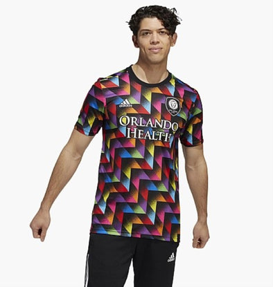 Adidas MLS Men's Orlando City CS Pride Pre-Match Short Sleeve Jersey