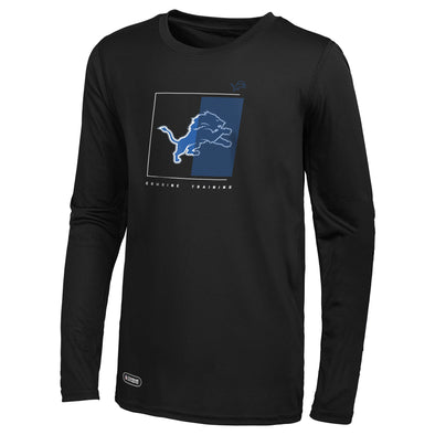 Outerstuff NFL Men's Detroit Lions Too Tough Long Sleeve Dri-Tek T-Shirt