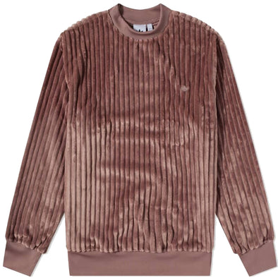 adidas Originals Men's Ribbed Velvet Crew Sweatshirt, Wonder Oxide
