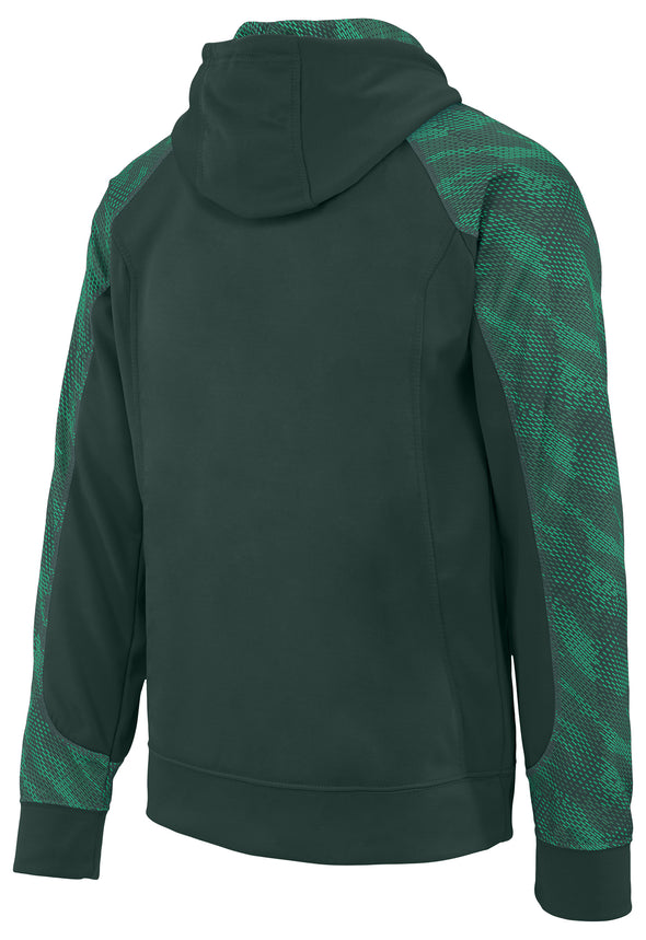Zubaz NFL Men's Green Bay Packers Elevated Logo Viper Hoodie