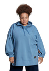 Adidas Women's SuperHer Oversized French Terry Sweatshirt, Altered Blue, Plus Size