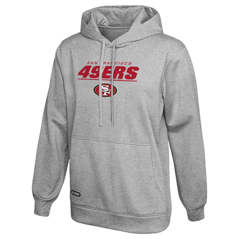 Outerstuff NFL Men's San Francisco 49ers Stated Pullover Hoodie, Grey