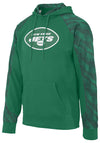 Zubaz NFL Men's New York Jets Elevated Logo Viper Hoodie