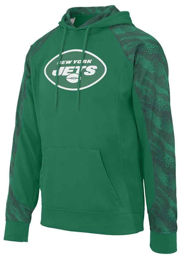 Zubaz NFL Men's New York Jets Elevated Logo Viper Hoodie