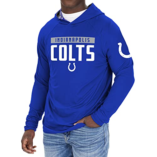 Zubaz NFL Men's Indianapolis Colts Solid Team Hoodie With Camo