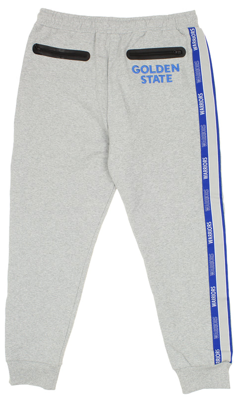 FISLL NBA Men's Golden State Warriors Chenille Applique Jogger, Heather Gray
