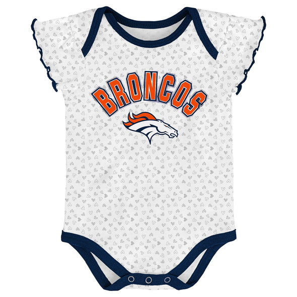 Outerstuff NFL Infant Denver Broncos Cute 3-Pack Bodysuit