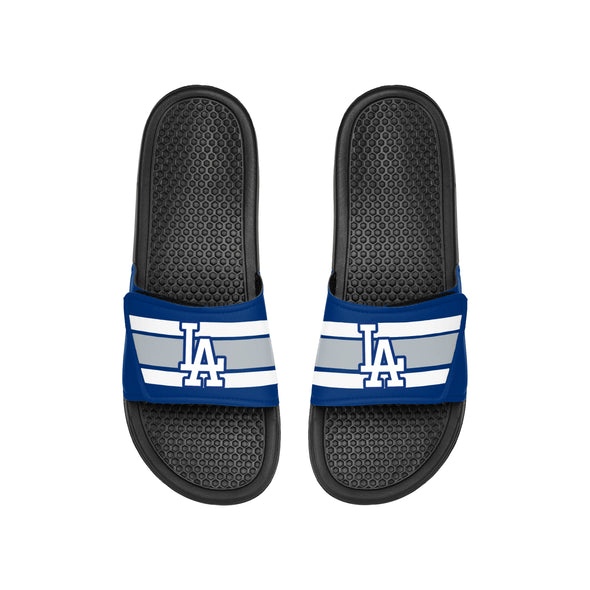 FOCO MLB Youth Los Angeles Dodgers Stripe Legacy Sport Slides