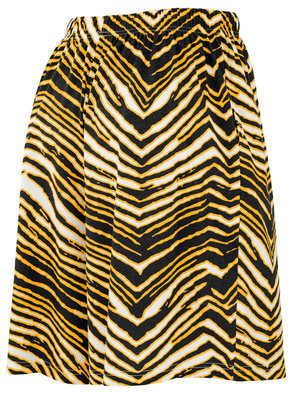 Zubaz NFL Adult Unisex Z88 Zebra Short for Men and Women, Pittsburgh Steelers