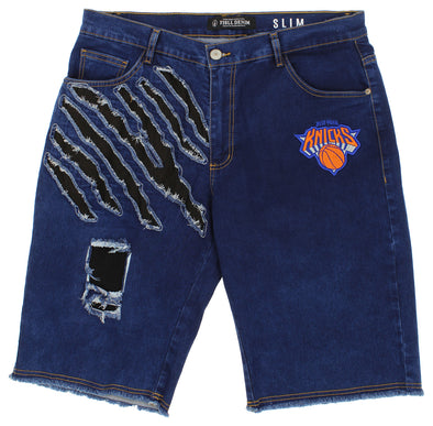 FISLL NBA Men's New York Knicks Knee Length Shorts - Blue