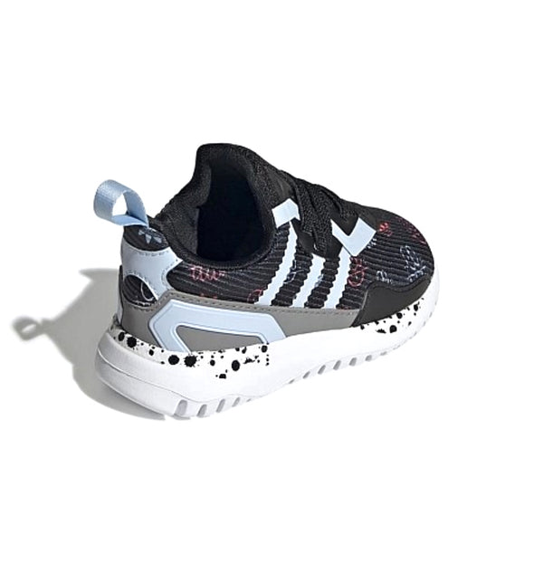 Adidas Infant Flex EL Low Sneakers, Core Black/Clear Sky/Cloud White