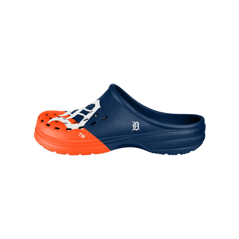 FOCO MLB Men's Detroit Tigers 2023 Colorblock Big Logo Clogs