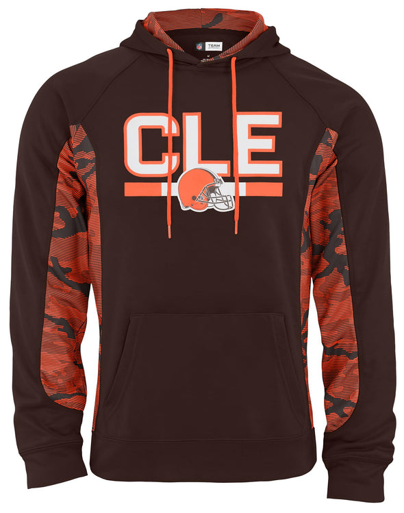 Zubaz NFL Men's Cleveland Browns Elevated Hoodie With Camo Lines
