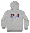 FISLL NBA Men's Philadelphia 76ers Pullover Hoodie with Paint Splatter Logo